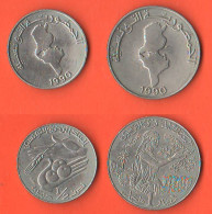 Tunisie 1/2 + 1 Dinar 1990 FAO Tunisia Nickel Coin - Tunesië