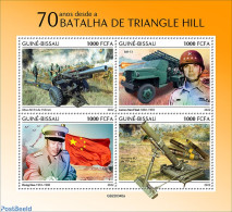 Guinea Bissau 2022 70 Years Since The Battle Of Triangle Hill, Mint NH, History - Transport - Flags - Militarism - Militaria