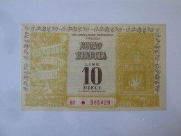Italy 10 Lire 1959 Buono Rendita/Bonne Rente/Rental Voucher AUNC See Pictures - Otros & Sin Clasificación
