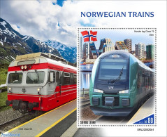 Sierra Leone 2022 Norwegian Trains, Mint NH, Transport - Railways - Treni