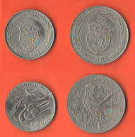Tunisie 1/2 + 1 Dinar 1997 FAO Tunisia Nickel Coin - Tunisia