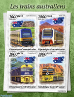 Central Africa 2022 Australian Trains, Mint NH, History - Sport - Transport - Flags - Mountains & Mountain Climbing - .. - Bergsteigen