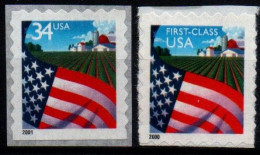 USA 2001 2000, Scott 3495 3450, MNH, Booklet, Perf.8*8, Flag Over Farm - Neufs