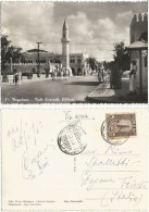 Somalia AFIS Mogadishu Viale Vittorio With Minar & People - B/w Pcard 26may1951 With Regular C.65 Solo - Very Scarce !! - Somalië (AFIS)