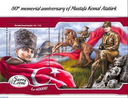Sierra Leone 2018 80th Memorial Anniversary Of Mustafa Kemal Atatürk, Mint NH, History - Nature - Militarism - Politi.. - Militaria
