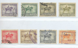 VENEZUELA 1951 BOLIVAR STATUE HORSE MILITARY MICHEL 638-45  SC C322-29 USED SET - Venezuela