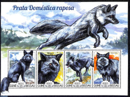 Guinea Bissau 2015 Domestic Silver Fox, Mint NH, Nature - Animals (others & Mixed) - Guinea-Bissau
