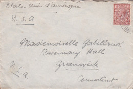 Grande-Bretagne--Lettre De LEYBURN Pour Greenwich (Conn)-USA...timbre...... - Lettres & Documents
