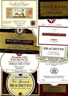 ITALIA ITALY - 10 Etichette Vino Rosso PIEMONTE Anni 1970-80-90 Spumante BRACHETTO D'Acqui E Del Piemonte - Red Wines