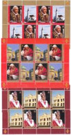 VATICANO 2007 GENETLIACO BENEDETTO XVI 3 MINIFOGLI ** MNH - Blokken & Velletjes