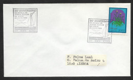 Portugal Cachet Commémoratif Joshua Slocum Voile Circumnavigation Horta Açores 1985 Event Postmark Azores Sailing - Postal Logo & Postmarks