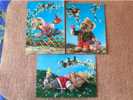 Ours En Peluches - Nounours - 3 Cartes - Bären