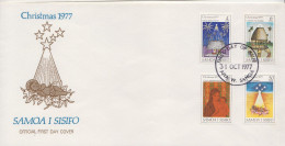 Samoa Set On FDC - Christmas