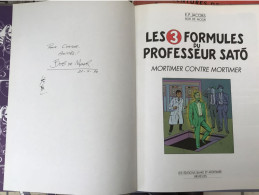 Blake Et Mortimer 12 Les 3 Formules Du Professeur Sato 2 RARE EO DEDICACE BE 01/1990 Jacobs Bob De Moor (BI2) - Widmungen