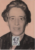 Germany Deutschland 1988 Maximum Card, Hannah Arendt, American Historian And Philosopher, Berlin - 1981-2000