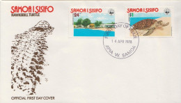 Samoa Set On FDC - Turtles