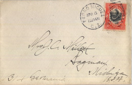 1911 CANAL ZONE , PEDRO MIGUEL - SAGINAW , SOBRE CIRCULADO CON LLEGADA AL DORSO , YV. 19 - FERNÁNDEZ DE CÓRDOBA - Zona Del Canale / Canal Zone