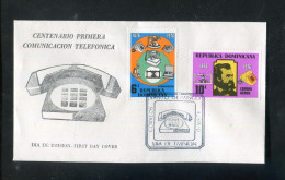 "DOMINIKANISCHE REPUBLIK" 1976, Mi. 1131/1132 "100 Jahre Telefon" FDC (B0132) - Dominican Republic