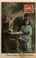 COUPLE - DANS CE BAISER TOUT MON AMOUR - CIRCULÉE EN 1910 - - Paare