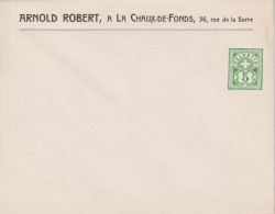 PrU-2  "Arnold Robert, La Chaux-de-Fonds"       1907 - Entiers Postaux