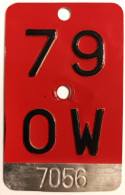 Velonummer Obwalden OW 79 - Nummerplaten