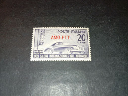 07AL05 TERRITORIO LIBERO TRIESTE ZONA A AMG-FTT 1950 XXXII SALONE DELL'AUTOMOBILE TORINO "XX" - Mint/hinged