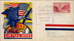 1941 CANAL ZONE , FIRST DAY COVER , YV. 8A - AIR MAIL SERIES - Canal Zone