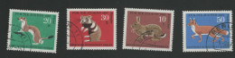 1967 Pelztiere Michel DE-BE 299 - 302 Stamp Number DE 9NB45 - B48 Yvert Et Tellier DE-BE 267 - 270 Used - Oblitérés