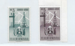 VENEZUELA 1952 STATE OF ZULIA INDUSTRY COATS 2 VALUES  3 AND 5 BS MNH C353-54 - Venezuela