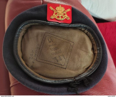 BÉRET Insigne Artillerie Militaire Belgique Regis Ultima Ratio (ABL 1988 TAILLE 57) - Cascos