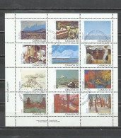 L17- HOJA BLOQUE COMPLETA PLIEGO CANADÁ 1982 Nº 800/811 PAISAJES. YVERT 9,60€ - Hojas Bloque