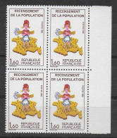 France Yvert N° 2202 Bloc De 4 Avec 2 Variétés 2202a - Unused Stamps