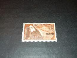 07AL05 TERRITORIO LIBERO TRIESTE ZONA A AMG-FTT 1952 CENTENARIO PRIMA MISSIONE ETIOPIA DEL CARDINALE MASSAIA "XX" - Ongebruikt