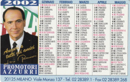 CALENDARIO 2002 BERLUSCONI FORMATO PICCOLO (MH373 - Tamaño Pequeño : 2001-...