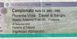 BIGLIETTO CAMPIONATO FIORENTINA 2002-2003 (MH755 - Eintrittskarten