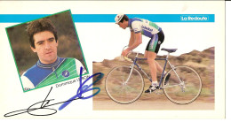 PHOTO GRAND FORMAT 1 - ENV 1 - SPORT - CYCLISME - PHOTO DEDICACEE DU CYCLISTE DE LA REDOUTE DOMINIQUE LE BON - Signed Photographs