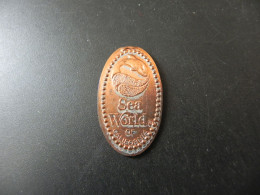 Jeton Token - Elongated Cent - USA - Sea World Of California - Elongated Coins