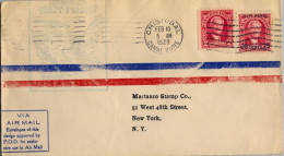 1929 CANAL ZONE , CRISTOBAL - NEW YORK , CORREO AÉREO , YV. 78 , 2 AÉREO - GOETHALS - Canal Zone