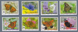 THEMATIC FAUNA:   2011 BUTTERFLIES WWF   8v     -    ISLE OF MAN - Vlinders