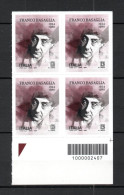 ITALIA :  Franco  Basaglia - Codice A Barre N°2407 In Quartina  MNH**  11.03.2024 - Códigos De Barras