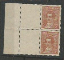 Mariano Moreno 5c Castaño Con Entrecinta Horizontal - Unused Stamps