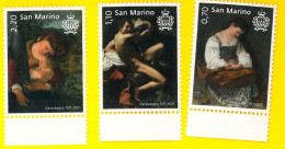 SAN MARINO 2021 450° Anniversary CARAVAGGIO Pittore - New Set 3 Val. - Nuovi