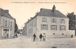 MAROLLES LES BRAULTS - Presbytère, Gendarmerie Et Route De Courgains - Très Bon état - Marolles-les-Braults