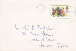 Grande-Bretagne -1978--Lettre De MAIDSTONE Pour HARLOW  (Essex).. Timbre De Noel Seul Sur Lettre ...cachet - Storia Postale