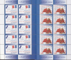 VATICANO 2008 EUROPA 2 MINIFOGLI ** MNH - Blocchi E Foglietti