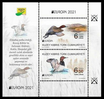 SALE!!! NORTHERN CYPRUS CHIPRE TURCO 2021 EUROPA CEPT Endangered National Wildlife S/S Souvenir Sheet MNH ** - 2021