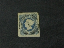 PORTUGAL. Af. 2 Die I 1853. 25rs Blue Very Good Margins. Cancelled "1’’ VF-XF. - Usado