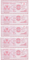 MACEDOINE 25 DENARI 1992 UNC P 2 ( 5 Billets ) - North Macedonia