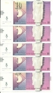 MACEDOINE 10 DENARI 2011 UNC P 14 I ( 5 Billets ) - Macedonia Del Norte