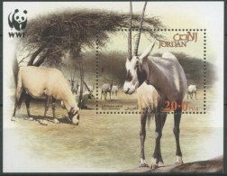 Jordanien 2005 Naturschutz: Weiße Onyx, Antilope Block 109 Postfrisch (C10476) - Jordania